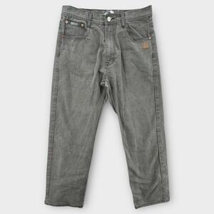 VTG Akademiks Baggy Jeans Men 34x32 Gray Straight Leg Hip Hop Skater